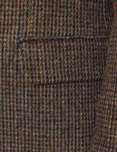 Men S Green Brown Check Tweed Blazer Hawes Curtis