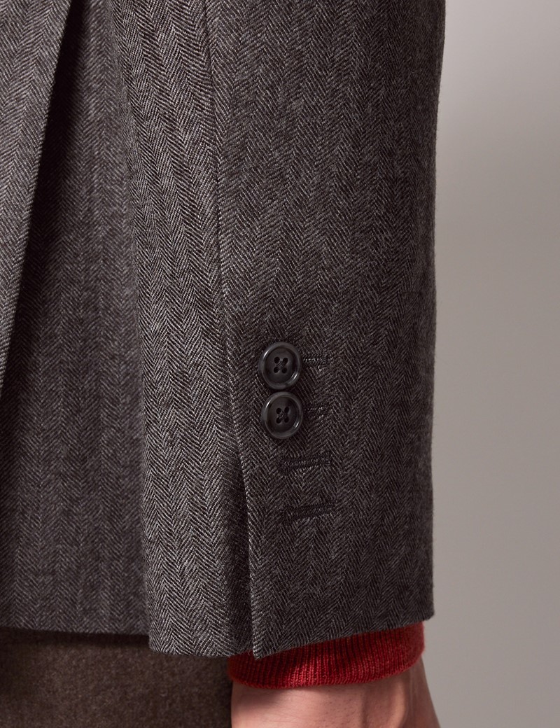 Men S Grey Herringbone Cashmere Blazer Collection Hawes And Curtis