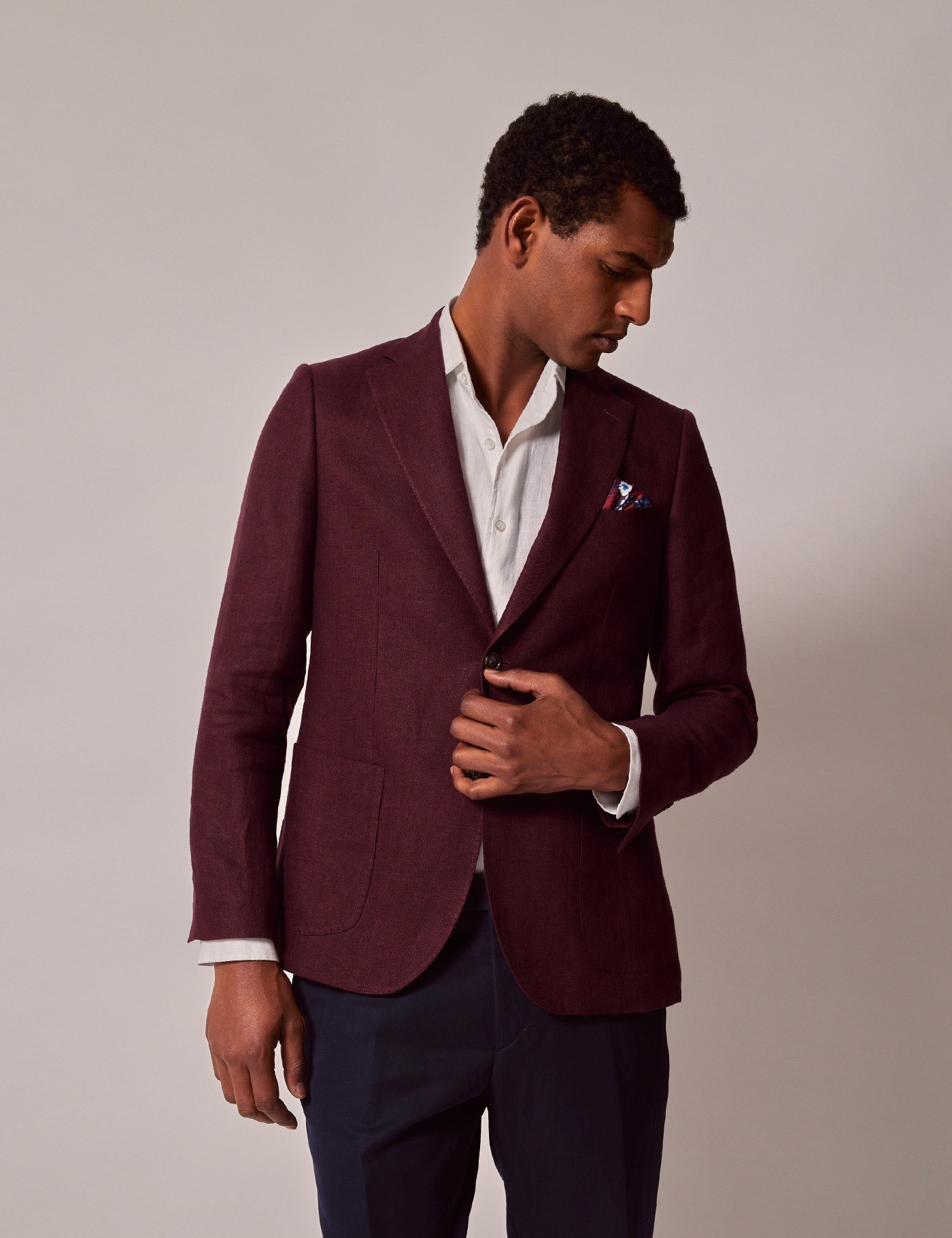 Men S Burgundy Hopsack Linen Italian Slim Suit Jacket Collection