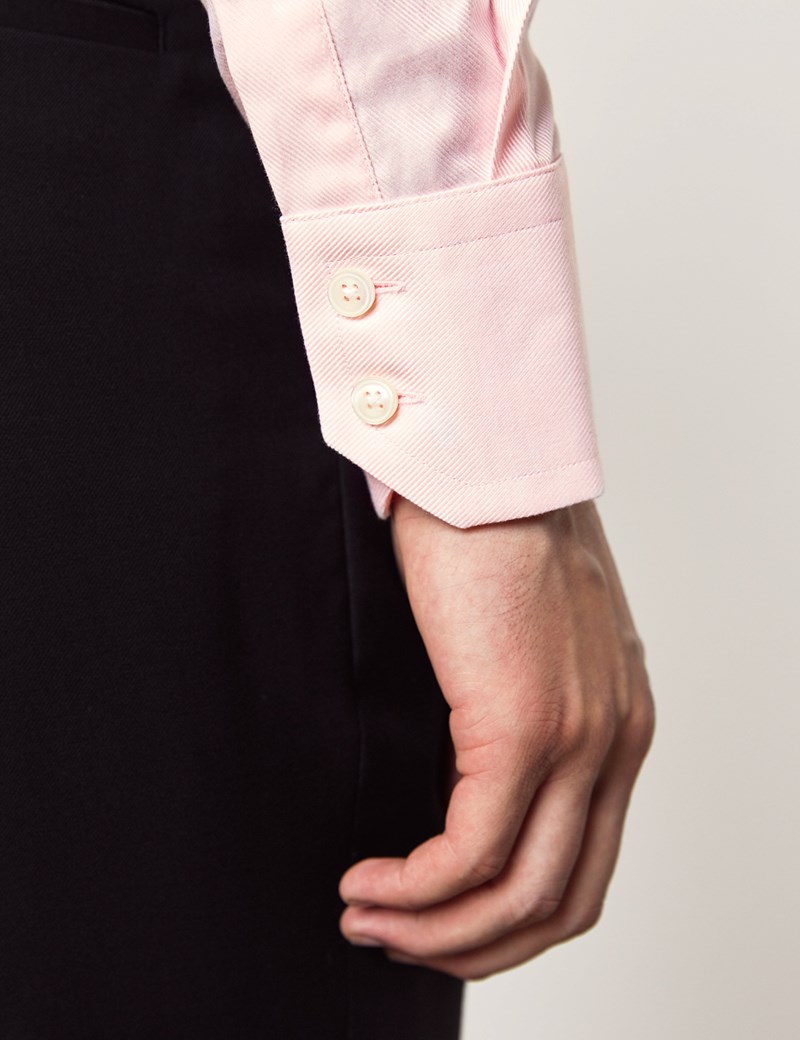 Easy Iron Twill Men S Curtis Shirt In Light Pink Hawes Curtis