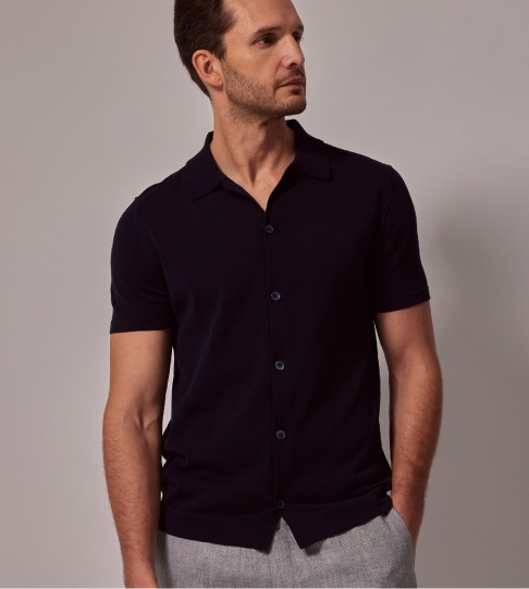 Men's Knitted Polo Shirts - Hawes & Curtis