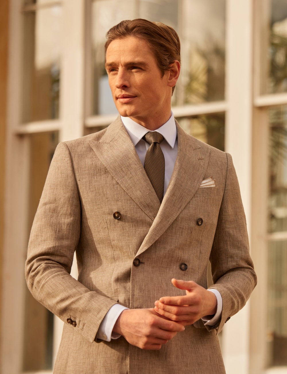 100% linen suit blazer - Men