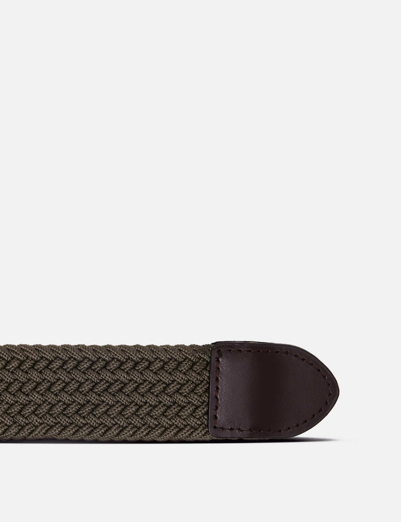 Hawes & Curtis Olive Plaited Belt Size: Large | 36 image 3