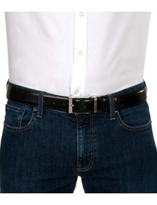Men's Reversible Black & Brown Leather Belt 