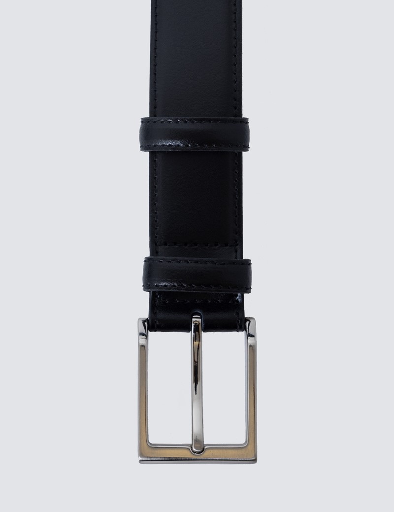 Men's Black Leather Belt