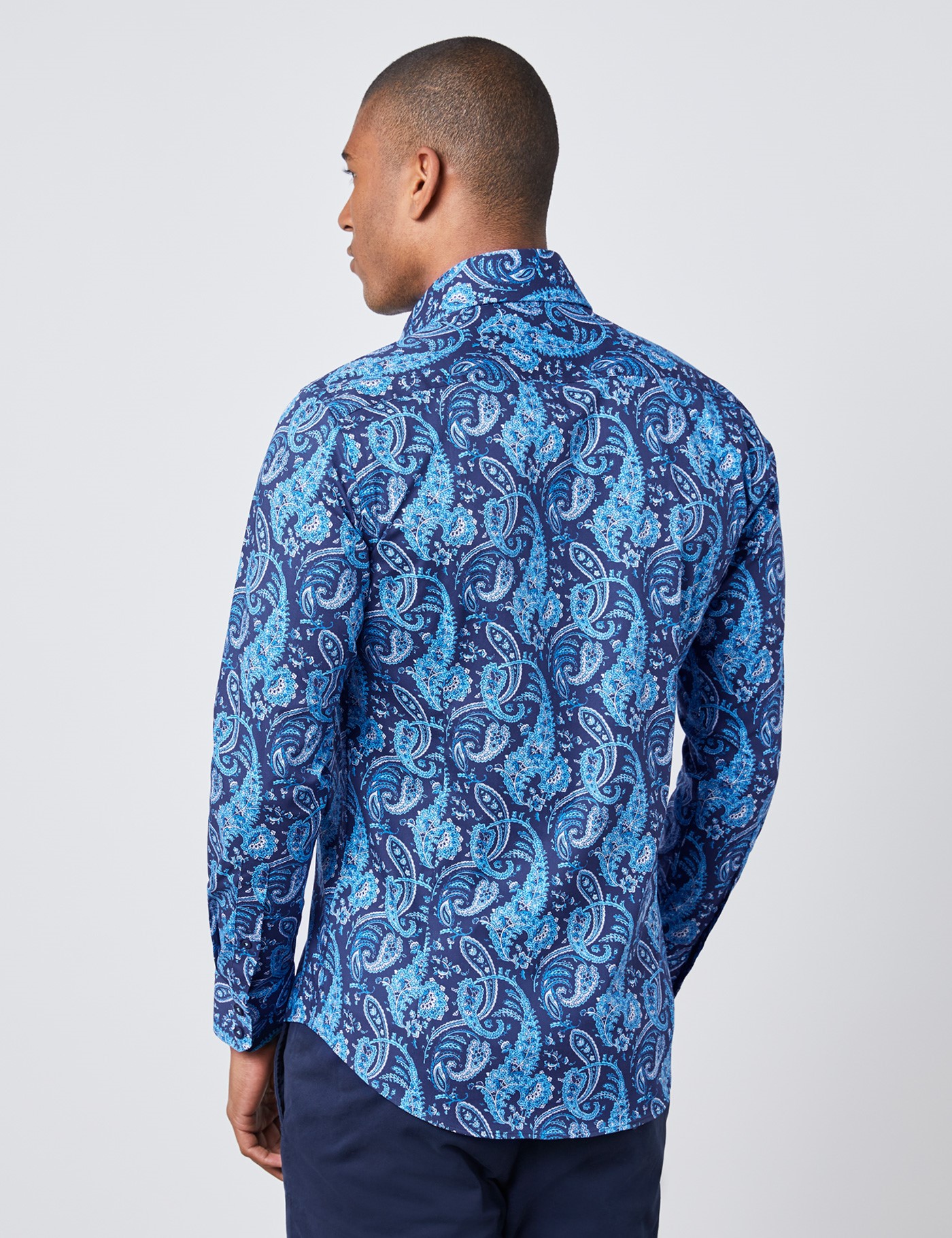 pretty green blue paisley shirt