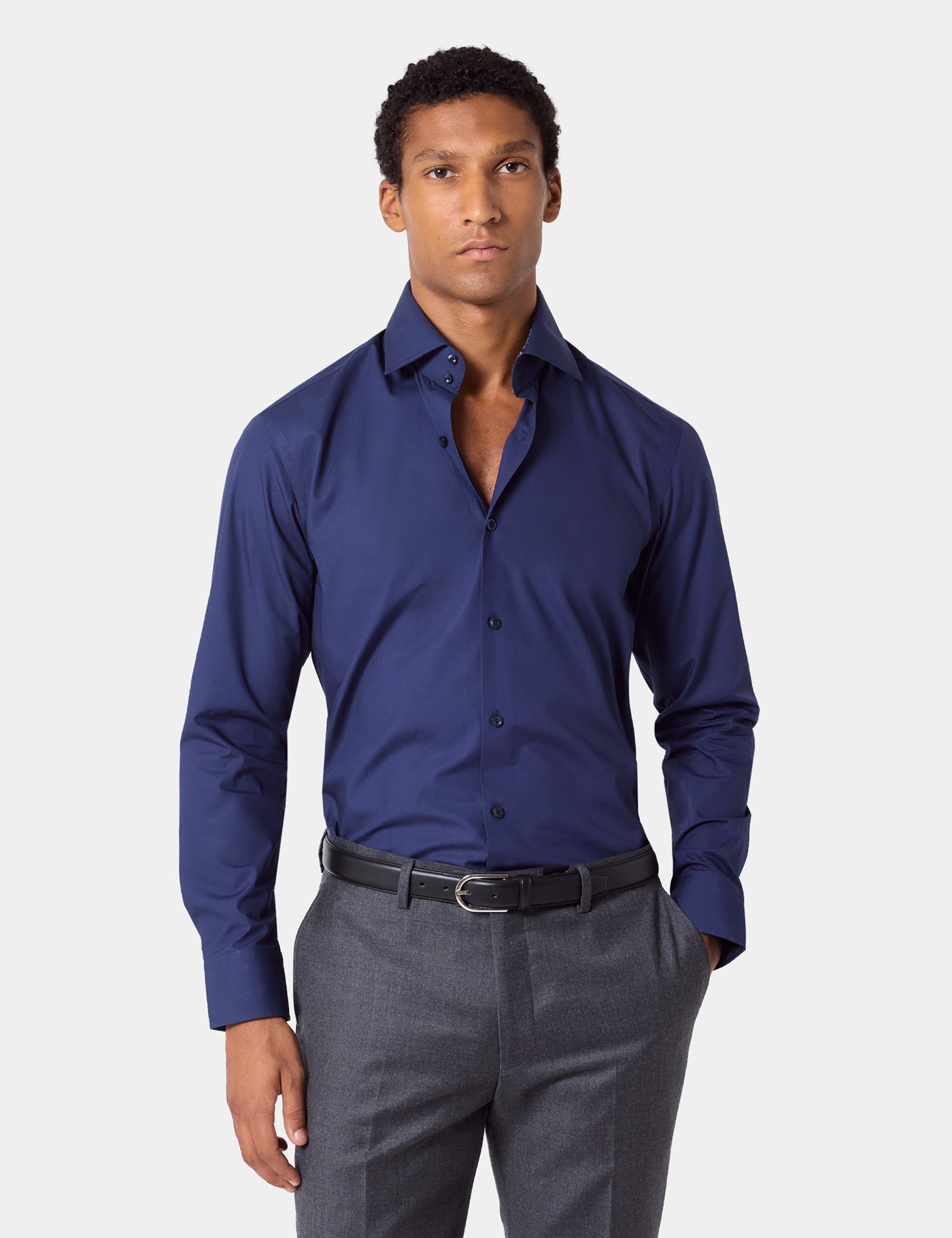 & Slim Fit Shirt Contrast Detail Long