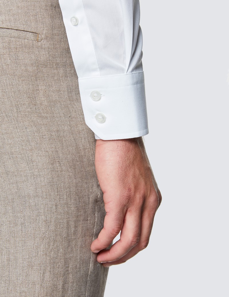 Cotton Slim Fit Shirt with Single Cuff 