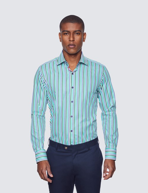 Hafendieb Stripe Shirt blue-white striped pattern casual look Fashion Shirts Stripe Shirts 