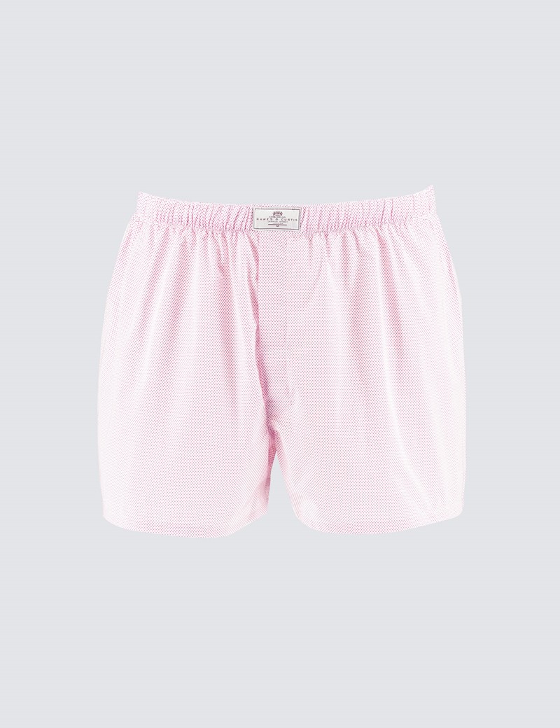 pink and white shorts