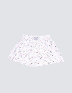 Men's White Geometric Print Cotton Boxer Shorts