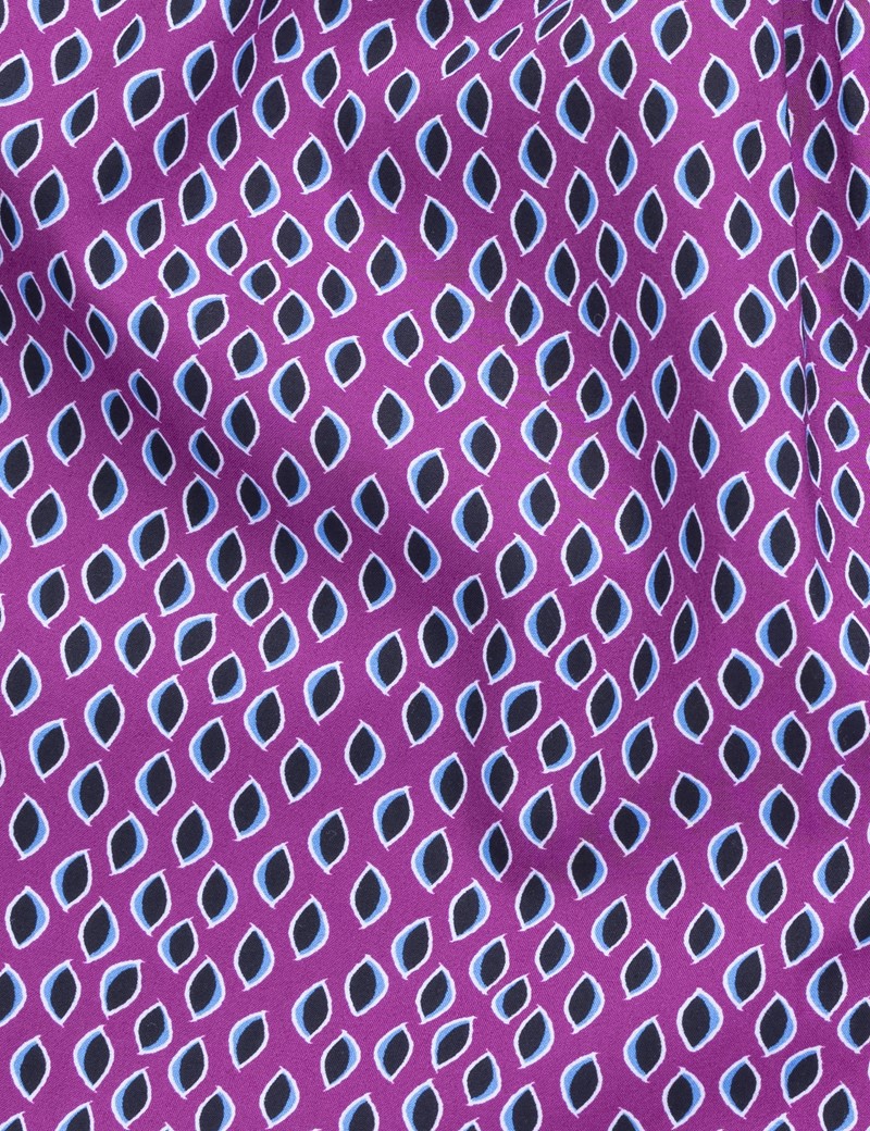 Men's Purple Geometric Print Cotton Boxer Shorts