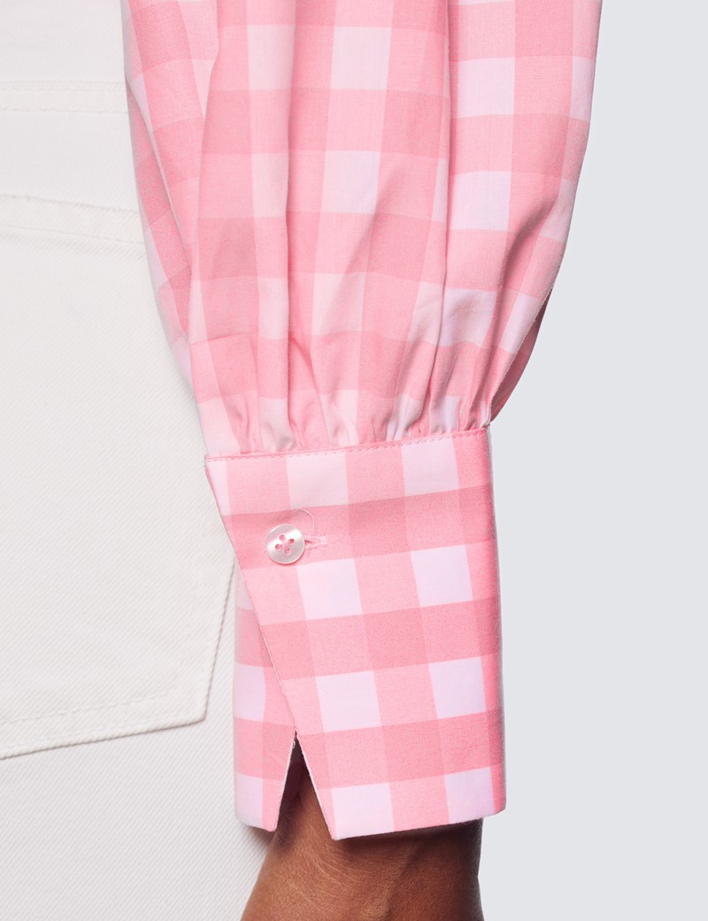 Pink \u0026 White Check Boutique Shirt 