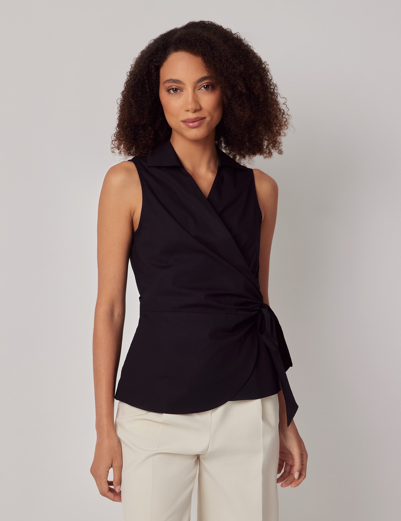 & Wrap Sleeveless Boutique Shirt