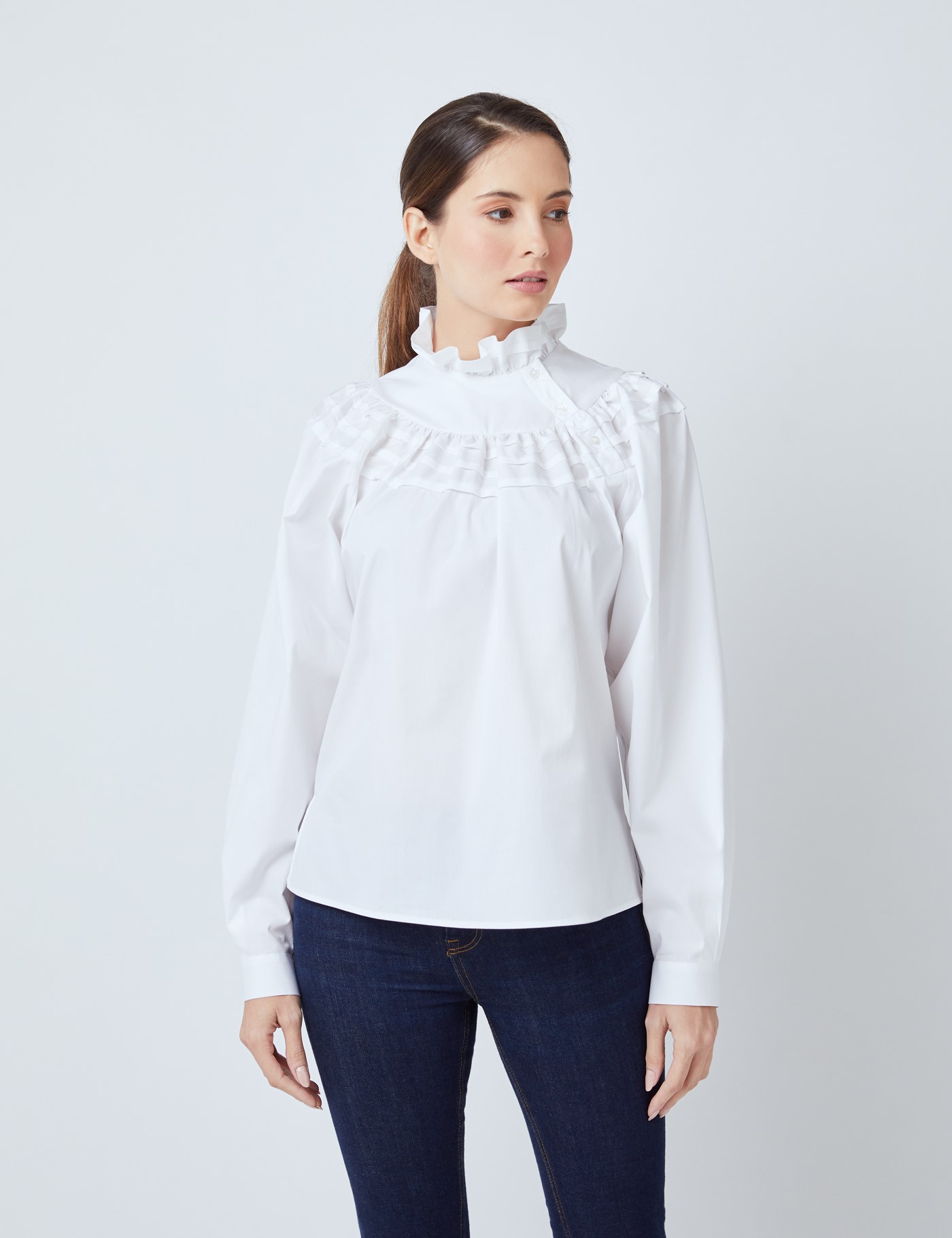 ruffle collar shirts