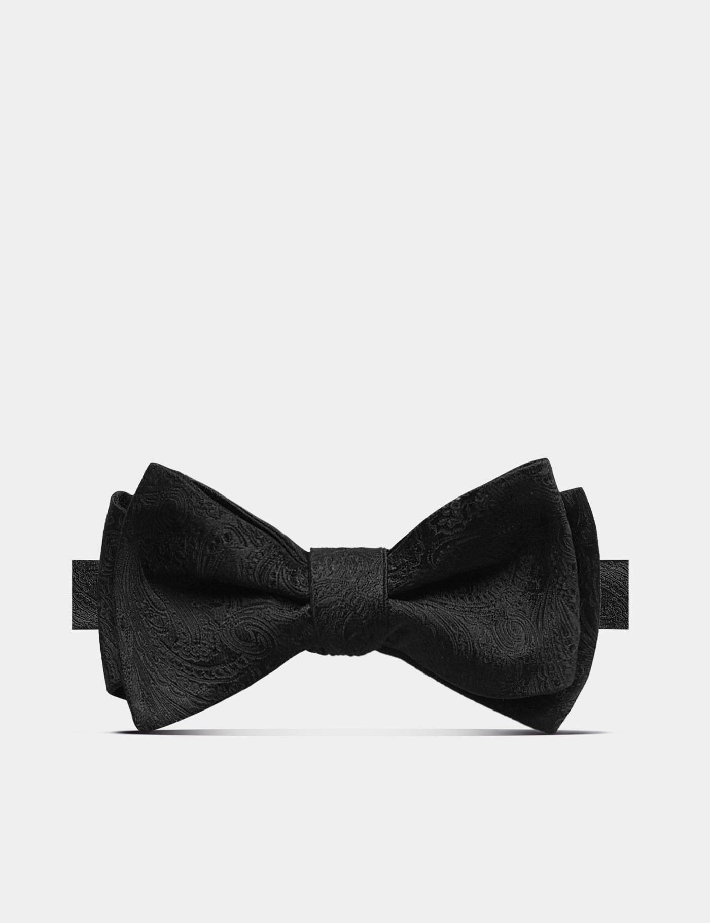 Hawes & Curtis Black Paisley Bow Tie | Self Tie Size: One Size