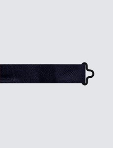 Men's Navy Jacquard Paisley Bow Tie -100% Silk 