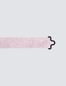 Men's Light Pink Paisley Ready Tied Bow Tie - 100% Silk