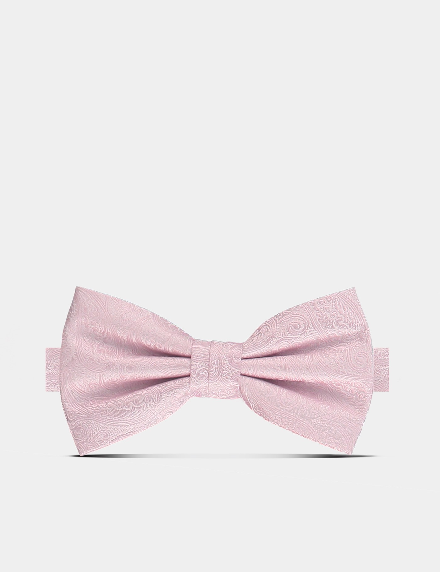 Hawes & Curtis Light Pink Jacquard Paisley Silk Bow Tie | Ready Tied Size: One Size