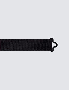 Men's Black Knitted Bow Tie - 100% Silk
