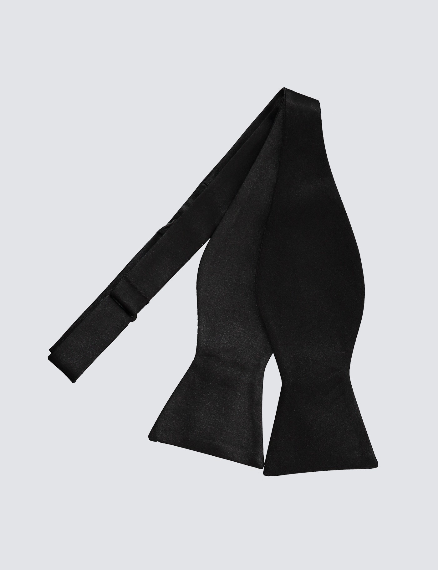 Black Plain Silk Bow Tie - 100% Silk | Hawes & Curtis