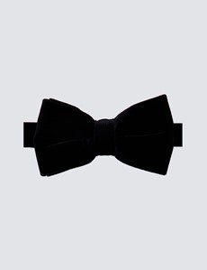 Men's Luxury Black Velvet Bow Tie
