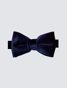 Men's Luxury Navy Velvet Bow Tie