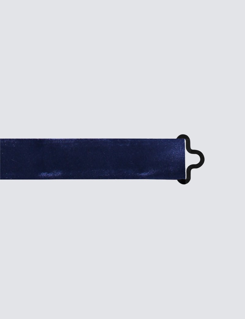 Men's Midnight Blue Ready Tied Bow Tie - 100% Silk