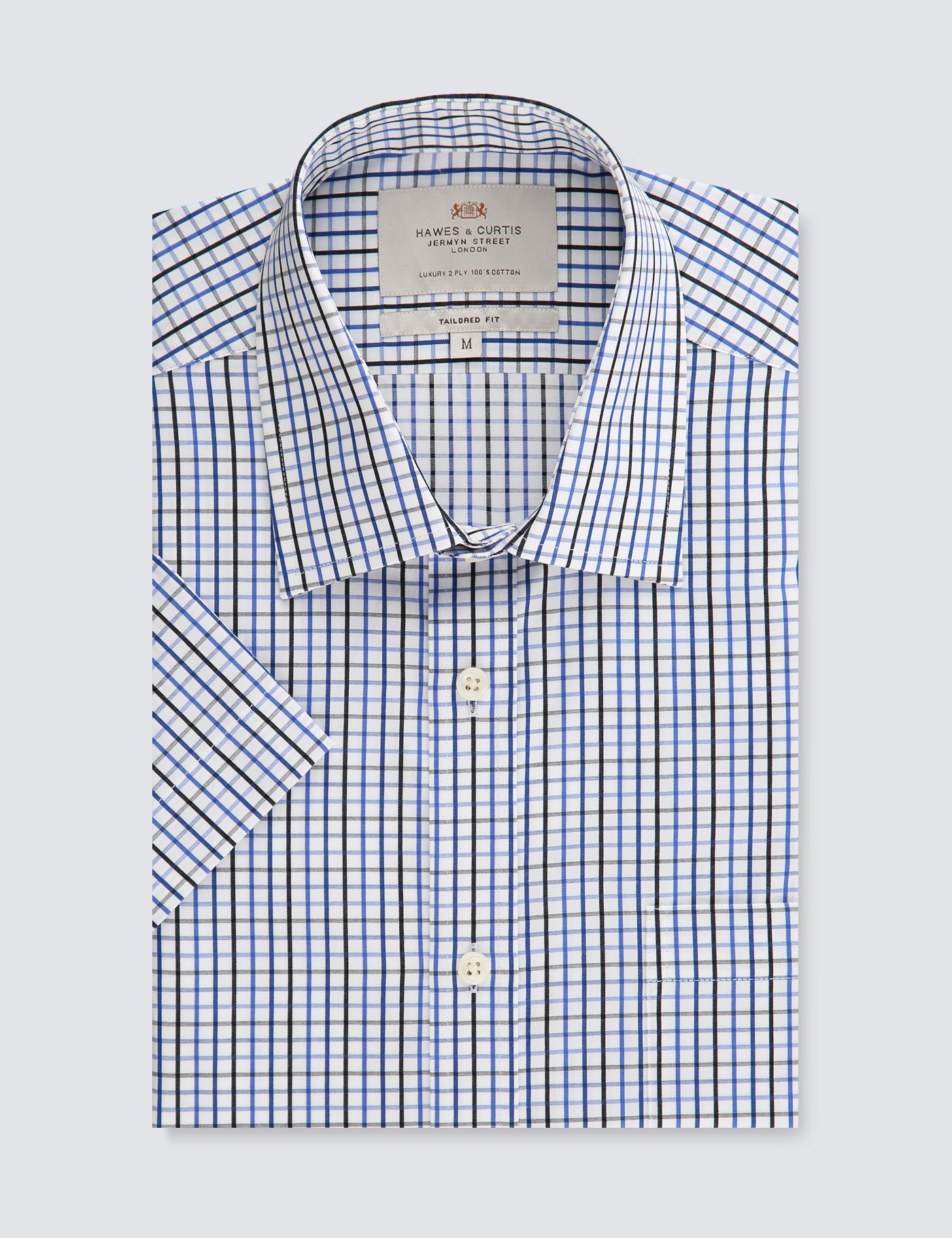 Hawes & Curtis Non-Iron Tailored Short Sleeve Shirt