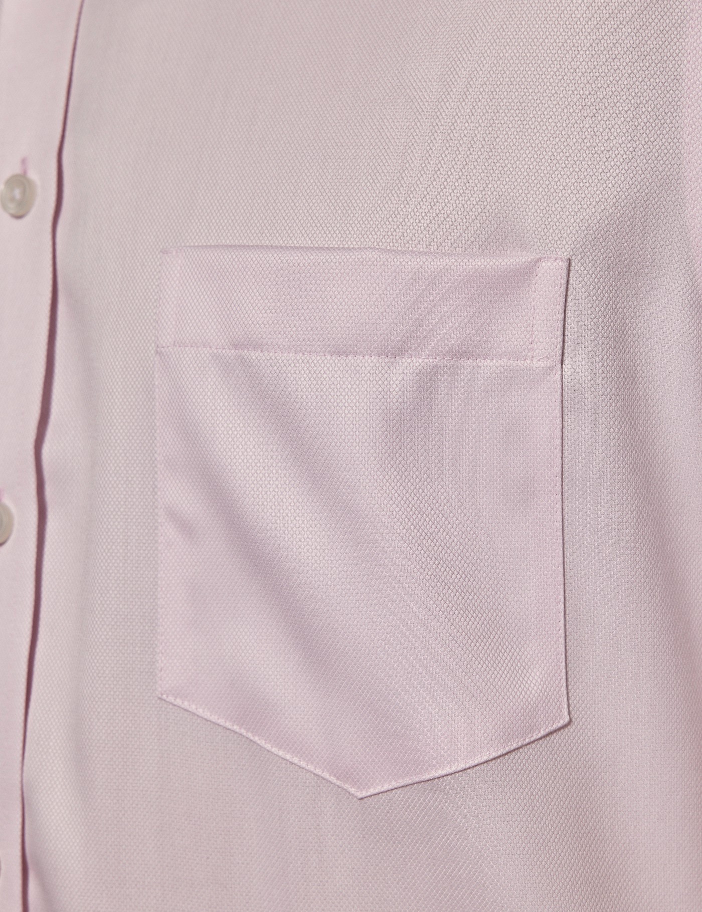 Hawes & Curtis Tailored Fit Pink Pique Non-Iron Shirt | Short Sleeve | Chest Pocket Size: Small image 4