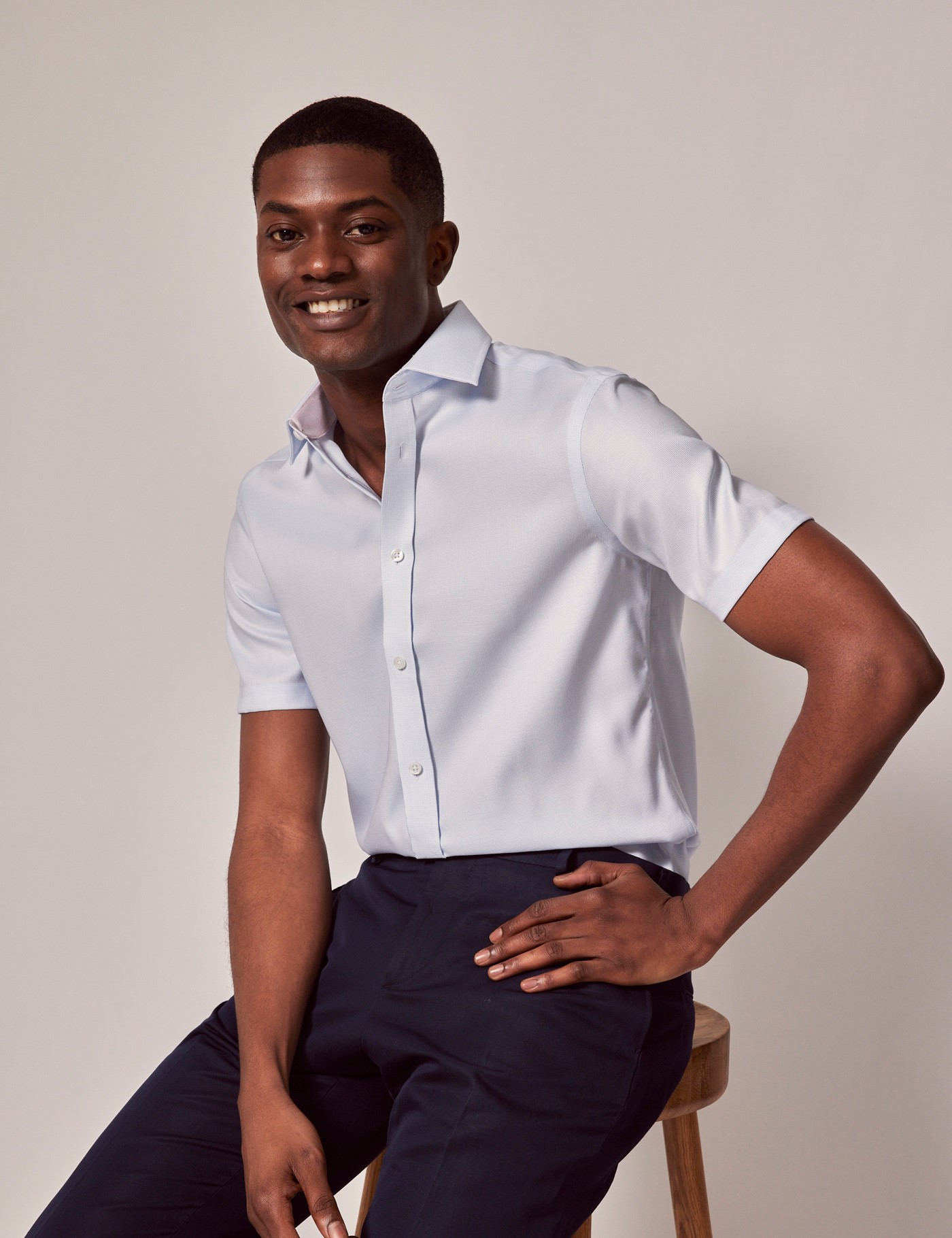 & Non Iron Slim Short Sleeve Shirt