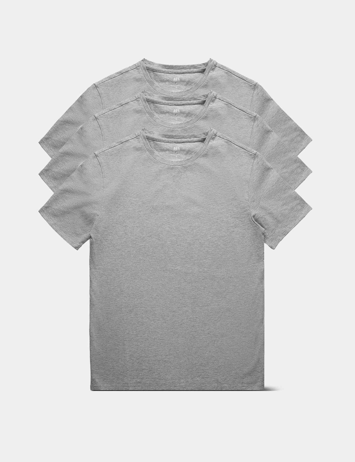 Hawes & Curtis Regular Fit 3-Pack Light Grey T-Shirts Size: Medium image 2