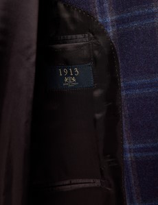 Men's Purple Check Italian Wool Jacket - 1913 Collection