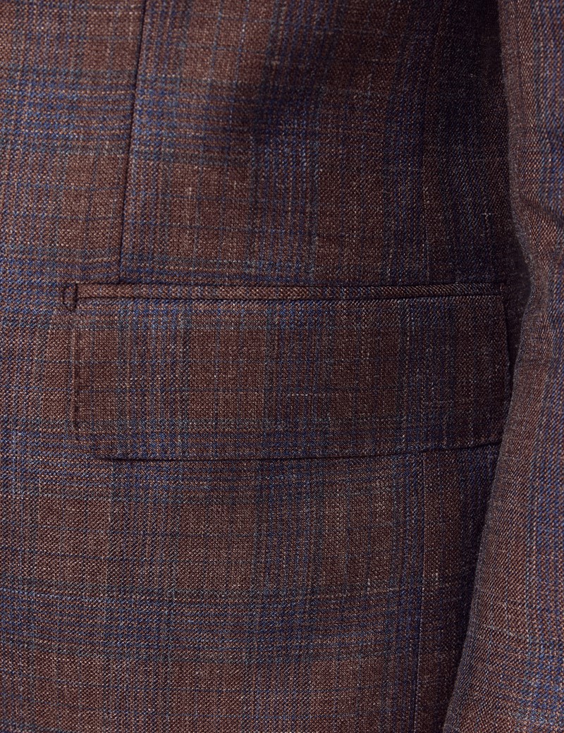 Men's Brown Check Blazer - 1913 Collection