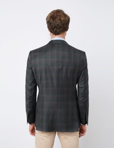Men's Green Multi Check Italian Wool Jacket - 1913 Collection