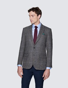 gray tweed blazer