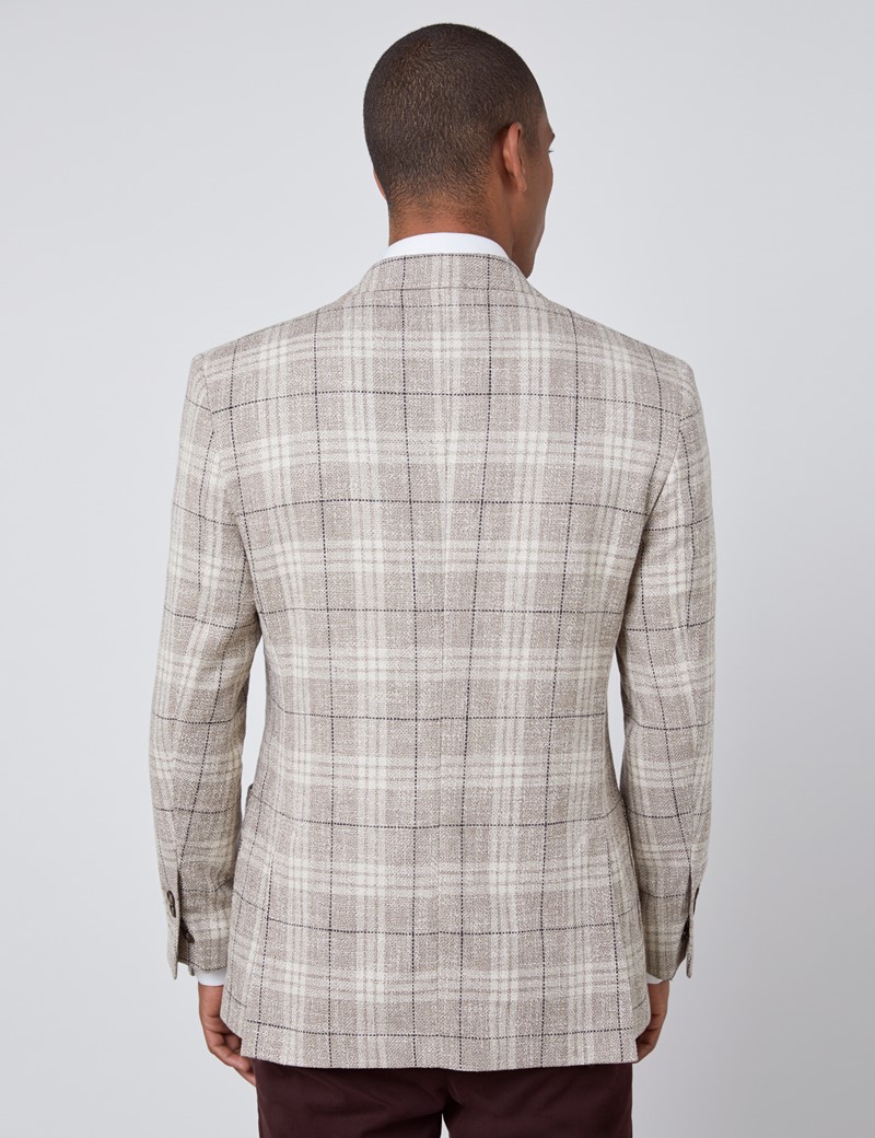 cream check jacket