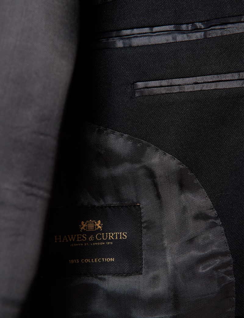 Black Printed Paisley Velvet Tuxedo Jacket - 1913 Collection