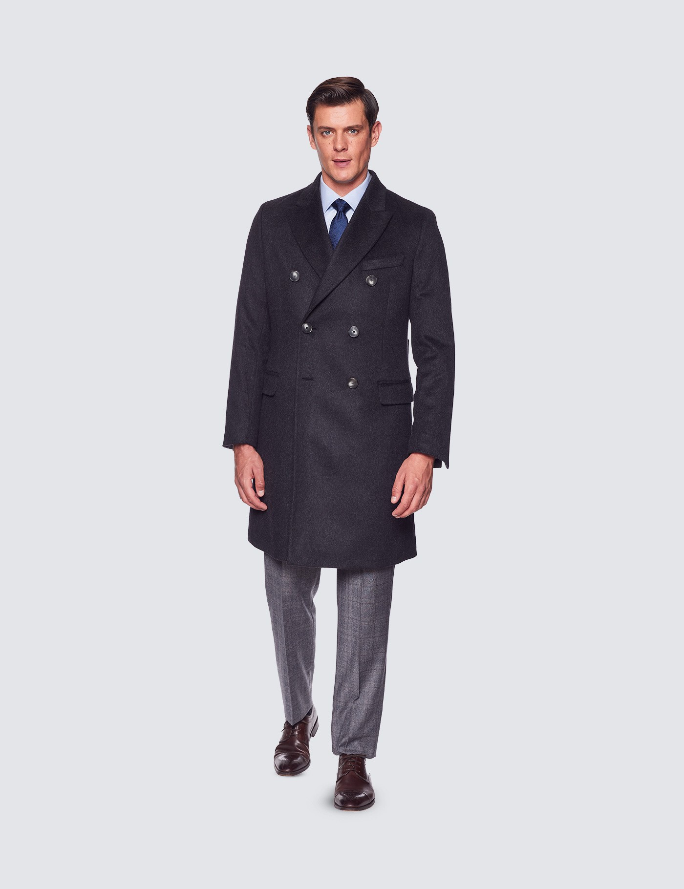 Men’s Double Breasted Cashmere Coat | Hawes & Curtis
