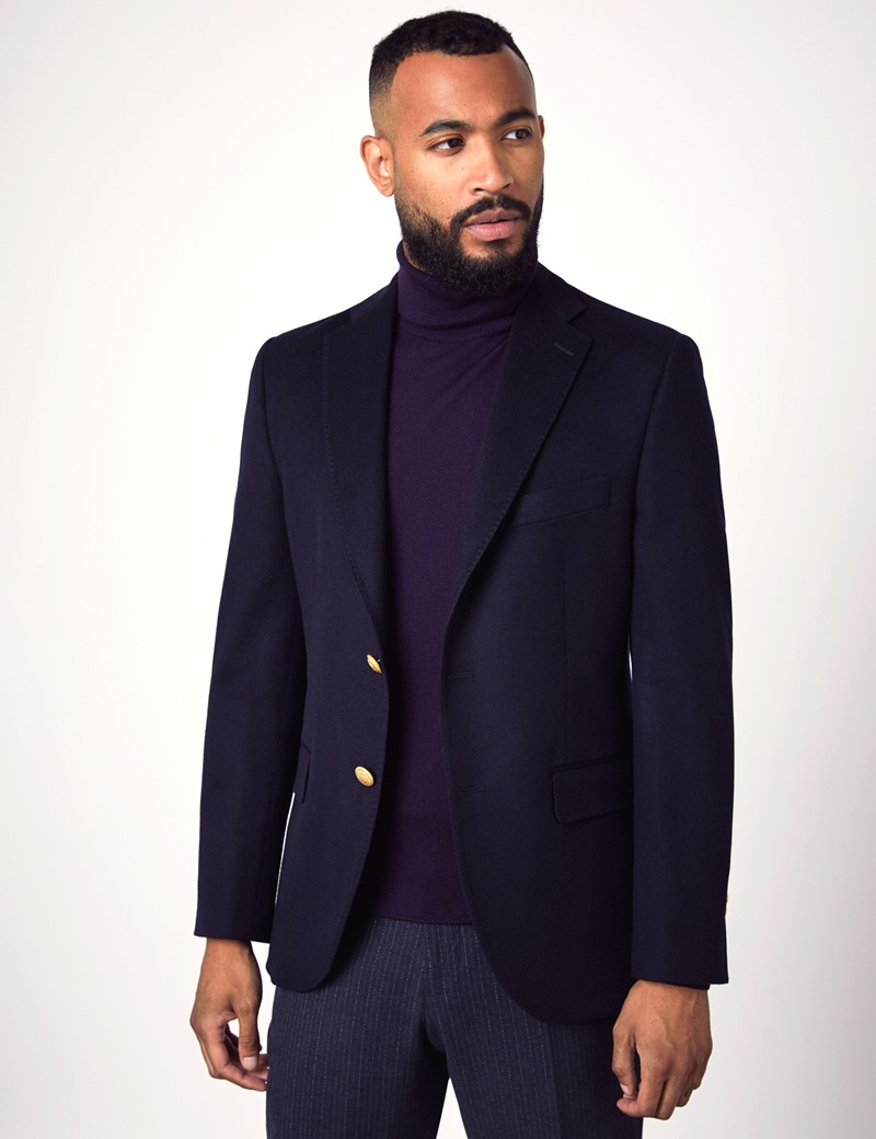 Men’s Navy Italian Wool Jacket 1913 Collection Hawes & Curtis