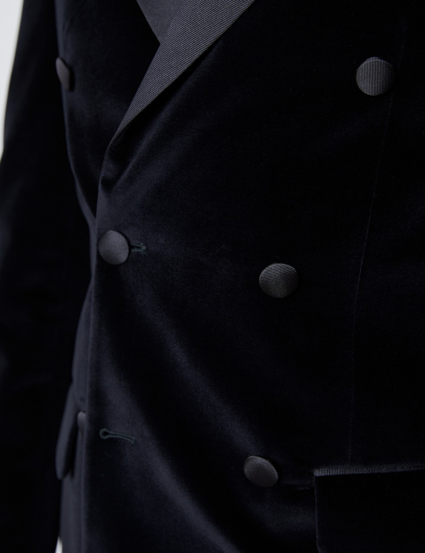 Men’s Black Italian Double Breasted Velvet Evening Jacket - 1913 ...