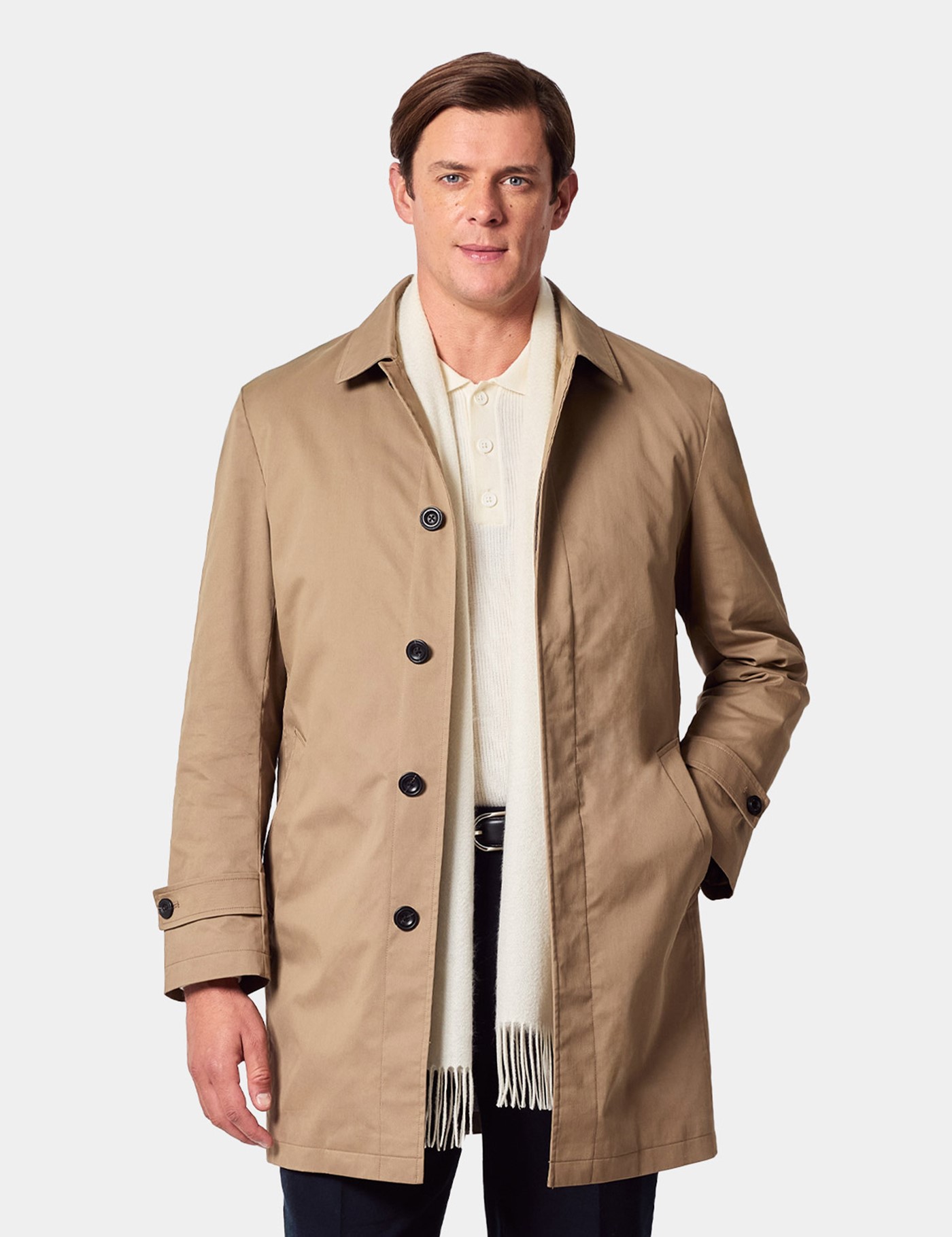 Hawes & Curtis Khaki Rain Mac with Removable Lining Size: 48 reg (EU 58)