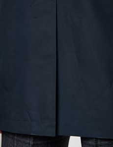 Men's Navy Rain Mac With Removable Lining