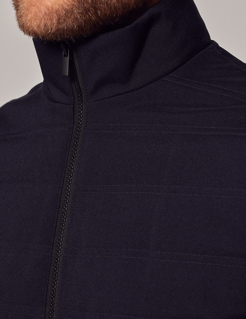 Men's Navy Quilted Gilet | Hawes & Curtis