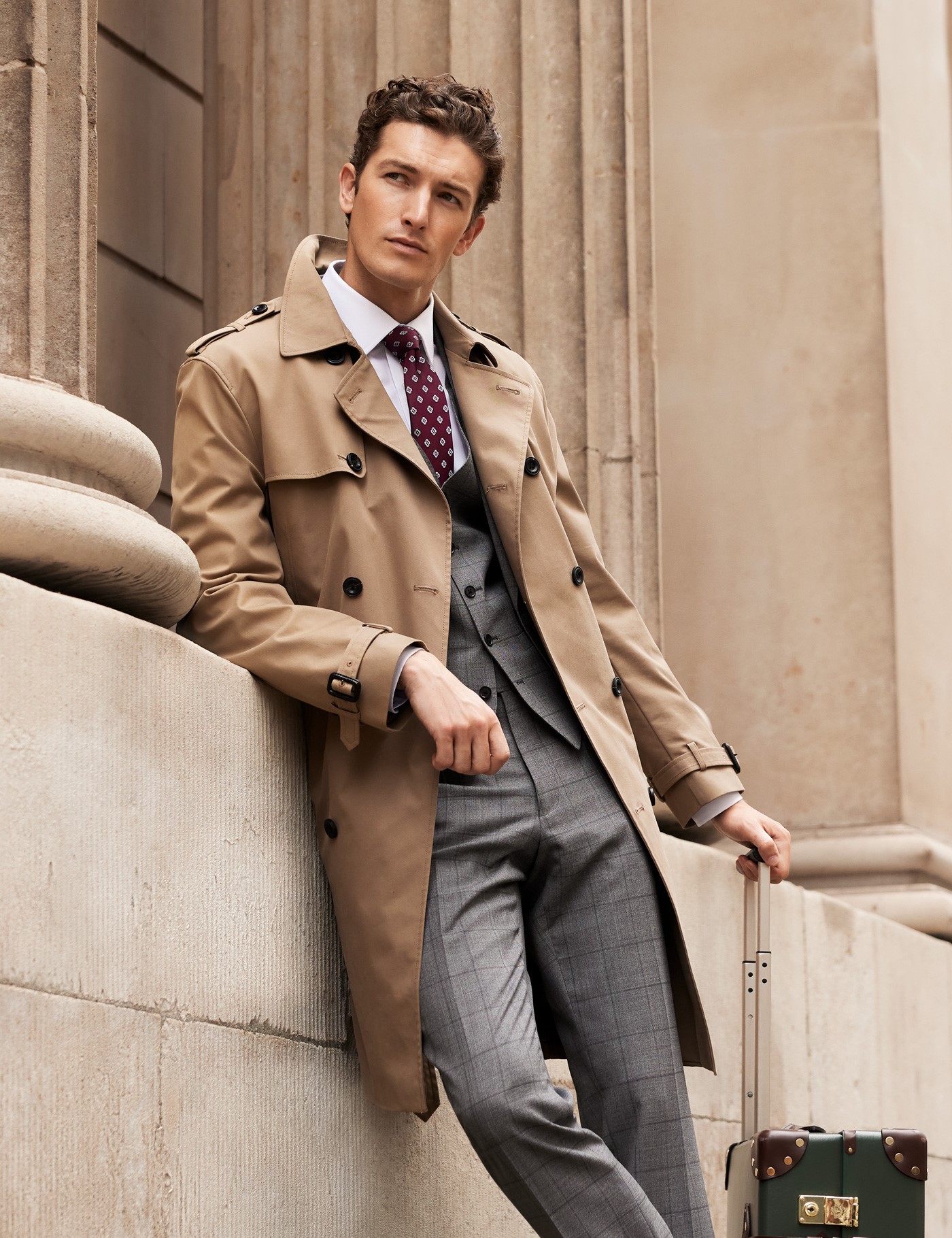 Hawes & Curtis Curtis Trench Coat - Natural - Trench Coats