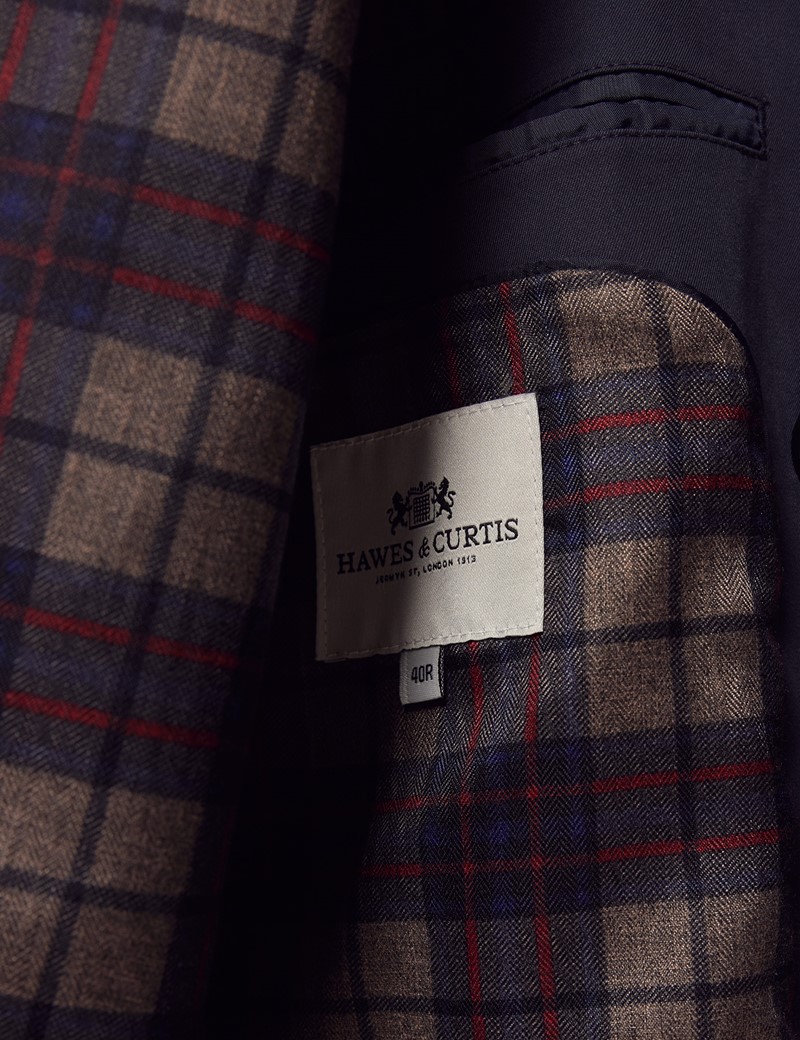 Hawes & Curtis Navy Trench Coat