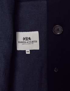 Men’s Navy Wool Peacoat | Hawes and Curtis