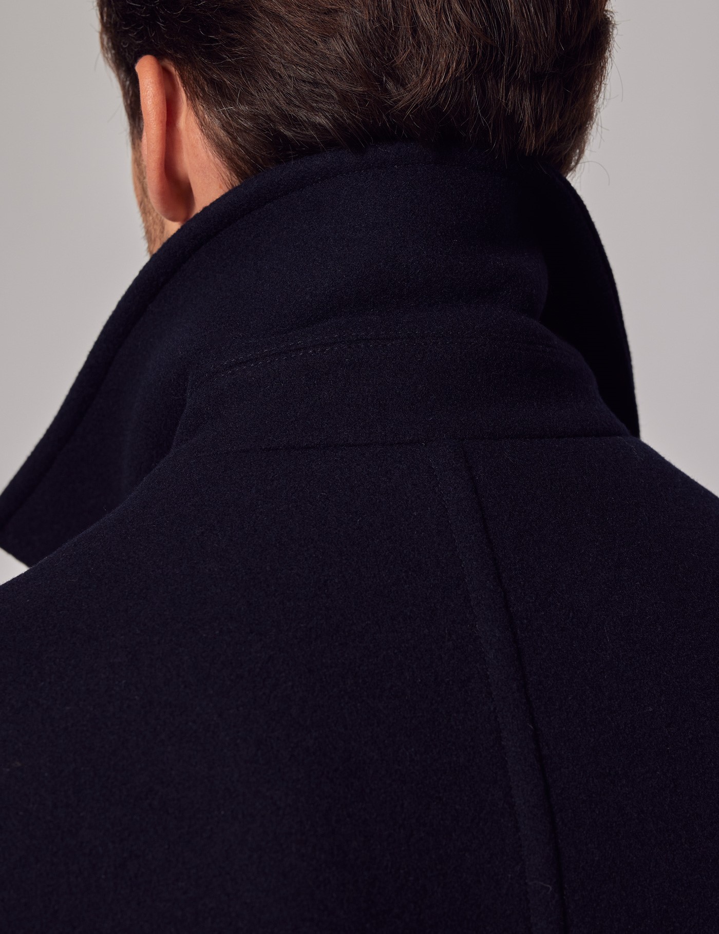 Men’s Navy Wool Peacoat | Hawes and Curtis