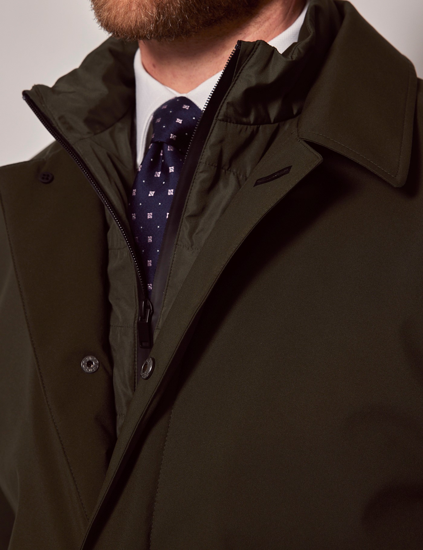 Hawes & Curtis Olive Green Padded Mac Size: 36 reg (EU 46) image 3
