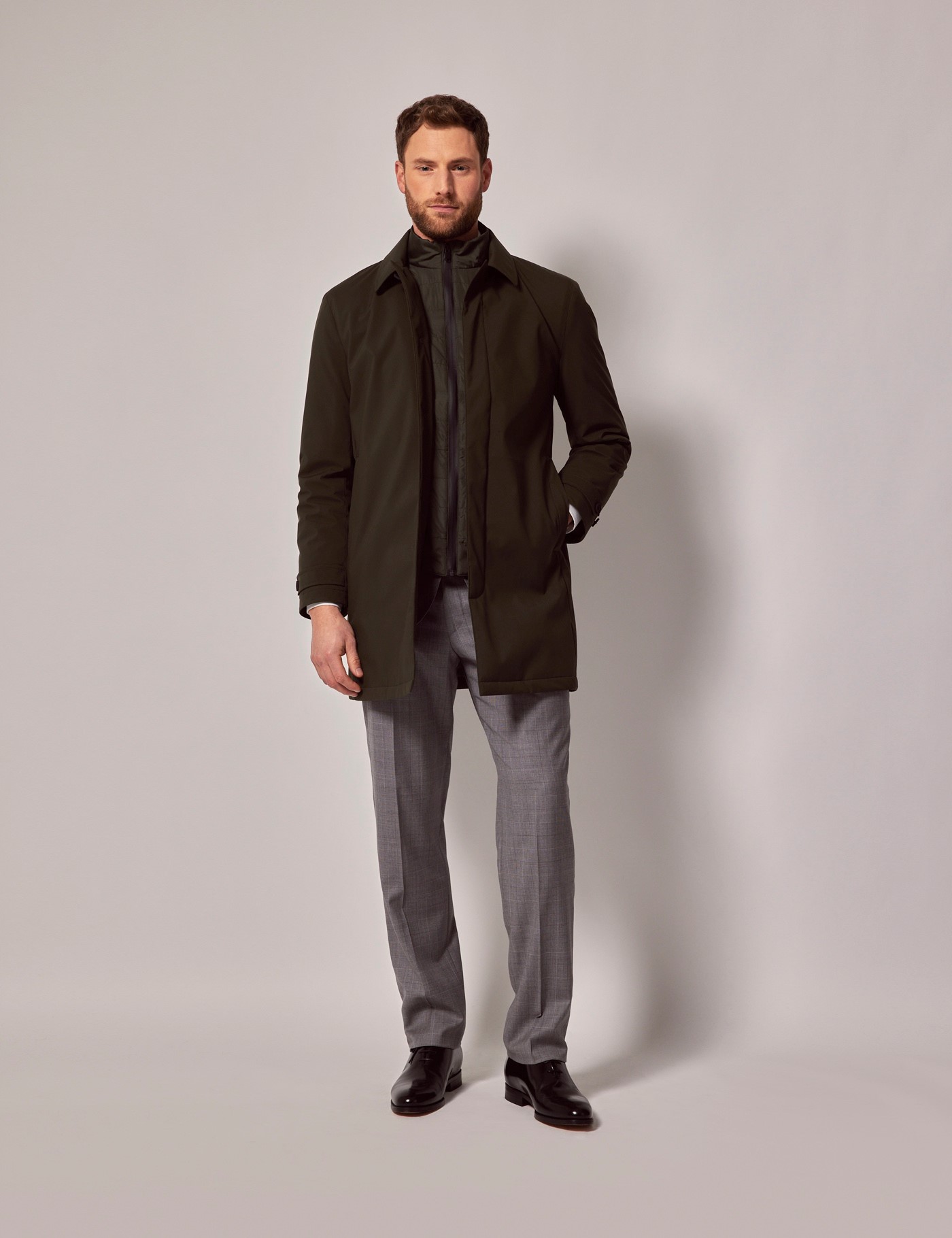 Hawes & Curtis Olive Green Padded Mac Size: 36 reg (EU 46) image 2